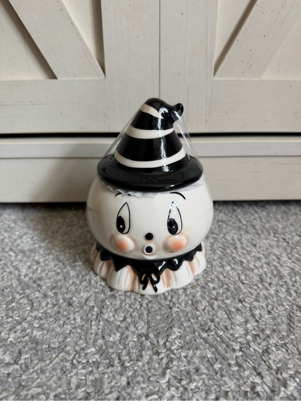 Johanna Parker Halloween Gus the Ghost Canister Small Jar